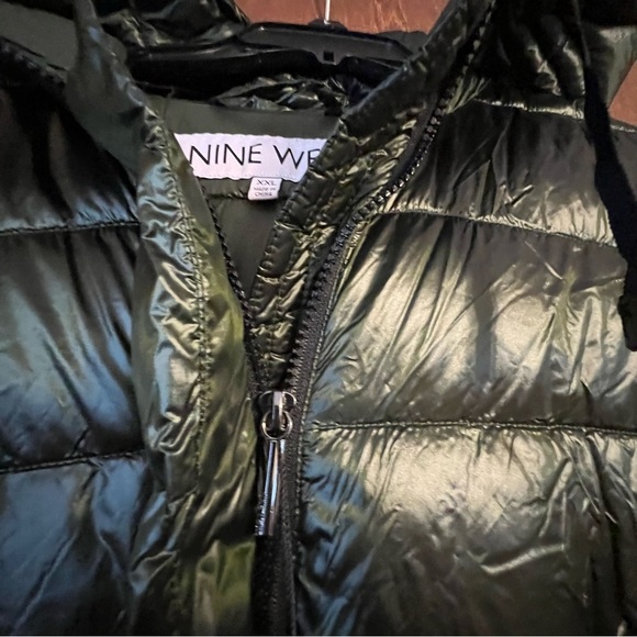 Nine West XXL Puffer Coat NWT Ret $140 Dark Green - Picture 8 of 11